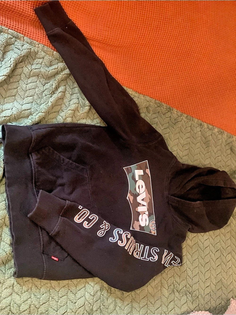 Levi's Camo Logo Hoodie Black Graphic Hoodie